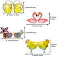 thumbnail image 2 of 4 Pairs Party Sunglasses, Funny Hawaiian Glasses, Hawaiian Themed Party Decorations Beach Themed Novelty Party Supplies for Adults Kids, 2 of 5