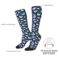 thumbnail image 5 of Picia Women Crew Soft Moisture-wicking Socks Colorful Cartoon Shark Pattern Design Cotton Socks, One Size fit All, 5 of 9