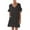 Black Printed, variant on Summer Dresses For Women 2024 Casual V-Neck Ruffle Short Sleeve Sweet A-Line Tiered Mini Beach Dress With Pockets