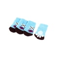 thumbnail image 2 of REGALWOVEN 2 Pairs Rhombus Pattern Acrylic Elastic Cuff Warmer Pet Dog Doggy Socks Blue S, 2 of 2