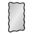 thumbnail image 5 of Kate and Laurel Talma Modern Scalloped Rectangle Wall Mirror, 24 x 36, Black, Rectangular Wavy Mirror for Use as Bathroom Mirror for Over Sink or Cute Nursery Mirror, 5 of 9