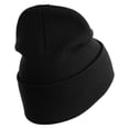thumbnail image 3 of U.S. Army 53rd Infantry Brigade Logo Embroidered 12 Inch Solid Knit Cuff Long Beanie Made in USA - Black OSFM, 3 of 5