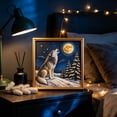 thumbnail image 3 of MYUNNIL Winter Animal Themed Pearl Art Kits, 7.8 x 7.8" 3D Sparkling Wolf Pattern Diamond Painting Crafts Set with Frame for Adults & Beginners, 3 of 5