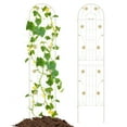 thumbnail image 1 of Gymax 2 Pack Rustproof Metal Garden Trellis 87'' x 20'' Wire Lattice Panel for Patio White, 1 of 9