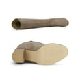 thumbnail image 3 of BLISSFUL STEP Women's Knee High Boots Side Zipper Faux Suede Block Chunky Heels Taupe 7, 3 of 7