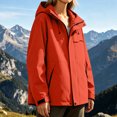 thumbnail image 6 of Women's Zipper Hoodie with Pockets Adjustable Drawstring Long Sleeves Camping Athletic Jacket XXL, 6 of 9