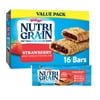 Nutri-Grain Soft Baked Breakfast Bars, Made With Whole Grains, Kids Snacks, Value Pack, Strawberry, 20.8Oz Box (16 Bars)