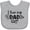 AC-Heather Grey, variant on Inktastic I Love My Dad with Hearts Boys or Girls Baby Bib