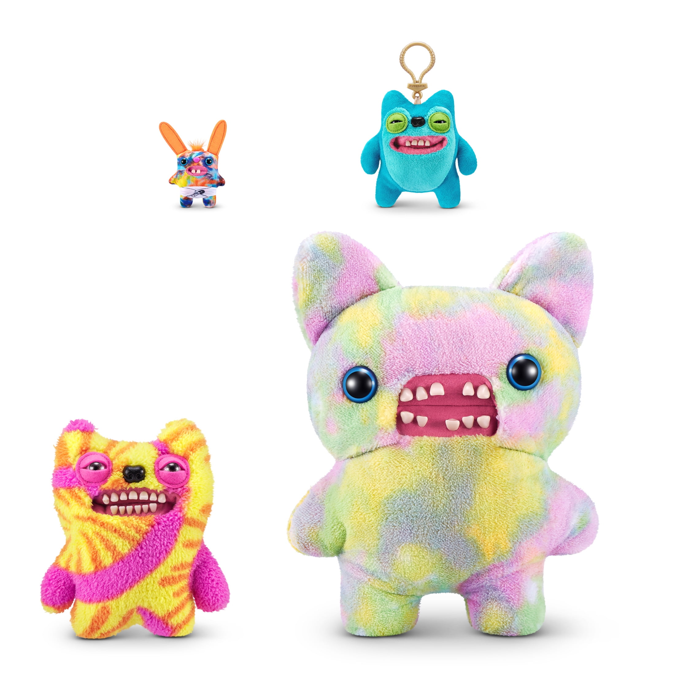 Fuggler Key Rings 5 inch (Greedy Grinner) Ugly Monster Plush, Stuffed Animal Key Chain Toy by ZURU