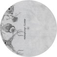 thumbnail image 2 of Addison Rugs Dream Shag Premium Machine Washable Transitional Woodsy Animals Gray Round Rug, 8' x 8', 2 of 8