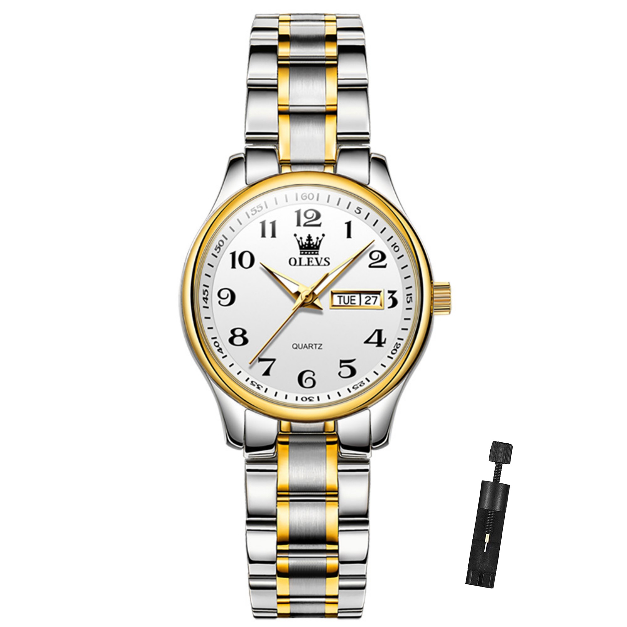 OLEVS Women's Two-Tone Stainless Steel Quartz Watch photo 7