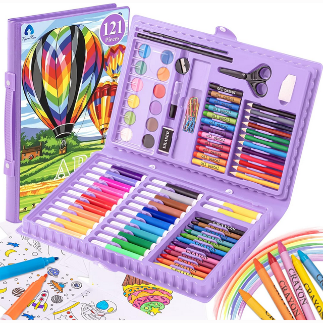 KINSPORY Art Set for Kids, 86PC Coloring Art Kit, Wooden Drawing Art  Supplies Case, Crayon Colour Pencils for Budding Artists Kids Teens Boys  Girls (White) - Coupon Codes, Promo Codes, Daily Deals