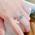thumbnail image 3 of Zirconium Water Drop Heart-Shaped Ring: Elegant Copper Ring with Inlaid Zircon for Women, Symbolizing Love and Exquisite Temperament, 3 of 5
