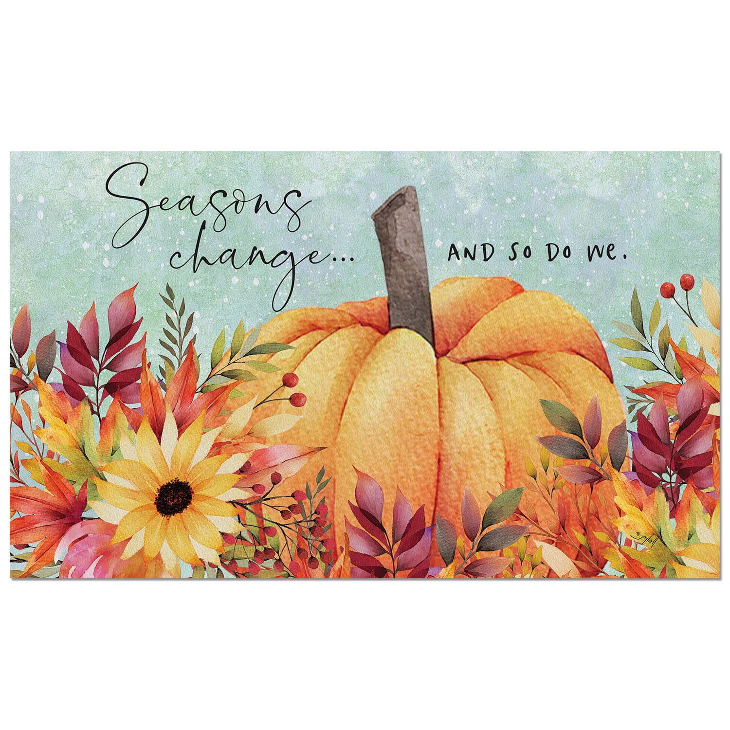 CounterArt 'Seasons Change' Indoor/Outdoor Decorative Entryway Mat 29.5' by 17.75'