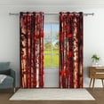 thumbnail image 2 of Aofoto Fall Forest Curtain, Autumn Season Maple Leaf Forest Light Blocking Window Drapes, 2 Panel,52" W x 84" L, 2 of 5