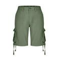 thumbnail image 7 of LAJPXKHY Womens Cargo Shorts Zipper Button Waist Straight Leg Knee Length Pants Summer Casual Outdoor Hiking Shorts with Multi Pockets, 7 of 7