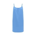 thumbnail image 6 of Women's Summer Casual Sleeveless Sling Backless Sleep Dress, Solid Round-Neck Nightgown, 6 of 7