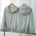 thumbnail image 5 of SEAOPEN Women's UPF 50+ Lightweight Athletic Jacket Sun Protection Full Zip Long Sleeve Shirts Hiking Outdoor Pockets Gray,4XL, 5 of 6