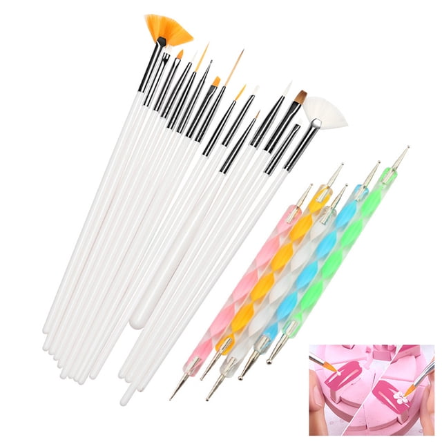 BESTYASH 15Ud Kit De Pinceles Para En Multicolor Con Herramienta De Puntillismo Dual