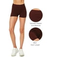 thumbnail image 6 of MixMatchy Women's Solid Seamless Ribbed Biker Shorts, 6 of 6