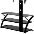thumbnail image 4 of Better Home Products Rosa Swivel Mount Glass TV Stand for 60-inch TV in Black, 4 of 7