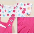 thumbnail image 2 of ZOEREA Toddler Girl Clothes, 2Pcs Baby Girl Outfits Spring/Summer Stripe/Floral T-Shirt+Bib Overall Shorts Clothing Set 1-5T, 2 of 8