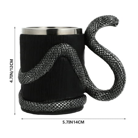 

1pc Creative Milk Cup Stainless Steel Water Cup Home Drinking Cup (Silver Black)
