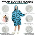 thumbnail image 5 of Blue Dachshunds Dog Wearable Oversized Blanket,Wearable Blanket Hoodie for Adults,Cozy Hooded Blankets with Super Pockets,Super Warm Fuzzy Pullover for Women & Men, 5 of 6