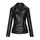 thumbnail image 1 of Puntoco, cárdigan de cuero con cremallera sólida a la moda para mujer, con bolsillo, abrigo corto, chaqueta, liquidación Puntoco Puntoco-231, 1 of 5