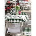 thumbnail image 5 of Outdoor Tablecloth with Umbrella Hole for Patio/Picnic/Party/Camping, Farmhouse Green Plaid Waterproof Table Cloth Round Cover Washable, Vintage Country Cock Checkered (Dia 60"), 5 of 8