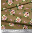 thumbnail image 2 of Soimoi Polyester Crepe Fabric Leaves & Wild Flower Floral Print Fabric by Yard 42 Inch Wide, 2 of 3