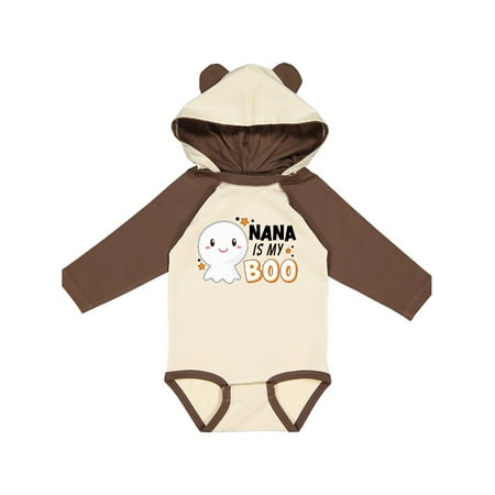 

Inktastic Nana is my Boo with Cute Ghost Gift Baby Boy or Baby Girl Long Sleeve Bodysuit