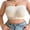 Beige, variant on Plus Size Strapless Bras for Women Front Closure Bandeau Bra Wireless Seamless Wedding Lightweight Comfort Bras