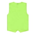 thumbnail image 3 of YUUMIN Kids Boys Girls Volunteers Activities Uniform Solid Color Button Irregular Hem Waistcoat Fluorescent Green M, 3 of 5