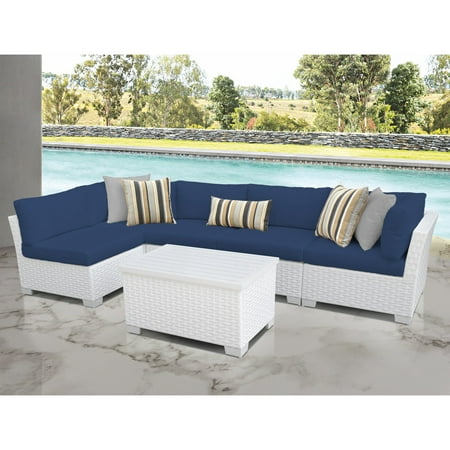 - TK Classics Monaco 6-Piece Outdoor Wicker Patio Conversation Set