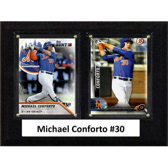 C&I Collectables 68CONFORTO MLB 6 x 8 in. Michael Conforto New York Mets Two Card Plaque