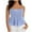 Blue, variant on GEWSEY Women Shirred Tank Top Ruffle Sleeveless Tanks Frill Smocked Halter Cami Tops Summer Streetwear (Blue, L)