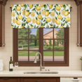 thumbnail image 6 of Watercolor Lemon Curtain Valances for Windows, Kitchen Valance Window Treatments Panel 2 Pack, Yellow Green Fruit Leaf Painting Rod Pocket Short Curtains for Bathroom Bedroom 42 x 18 Inch, 6 of 8