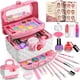 thumbnail image 1 of Kit de maquillaje Hollyhi 42 unidades para niñas con estuche cosmético de 3 a 12 años, 1 of 9
