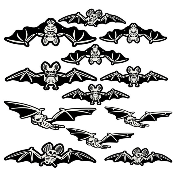 Murciélagos De Pared Ochine Decoración De Murciélagos Para Halloween Diferentes Tamaños Realistas De Pvc Negros 3D Pegatinas De Murciélagos Terroríficos Murciélagos Negros Para Decoraciones De Hall