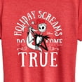 thumbnail image 3 of The Nightmare Before Christmas - Holiday Screams Come True - Women's Short Sleeve Graphic T-Shirt, 3 of 5