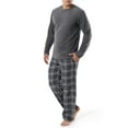 thumbnail image 5 of Fruit Of The Loom Men's Long Sleeve Microfleece Top and Flannel Pajama Pant Set, 5 of 9