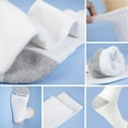 thumbnail image 5 of NevEND 6 Pairs Men's Women's Athletic Cotton Casual Crew Solid Sport Socks White Size 9-11, 5 of 7