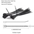 thumbnail image 2 of Cable Zip Ties,500 Packs Self-Locking 4+6+8+10+12-Inch Width 0.16inch Nylon Cable Ties,Perfect for Home,Office,Garage and Workshop (Black), 2 of 5