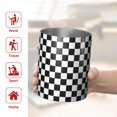 thumbnail image 5 of 12oz Coffee Tumblers Black White Checkered Pattern Stainless Steel Vacuum Insulated Travel Tumbler Coffee Cups Mug with Lid and Straw with Cleaning Brush for Cold & Hot Drinks, 5 of 5