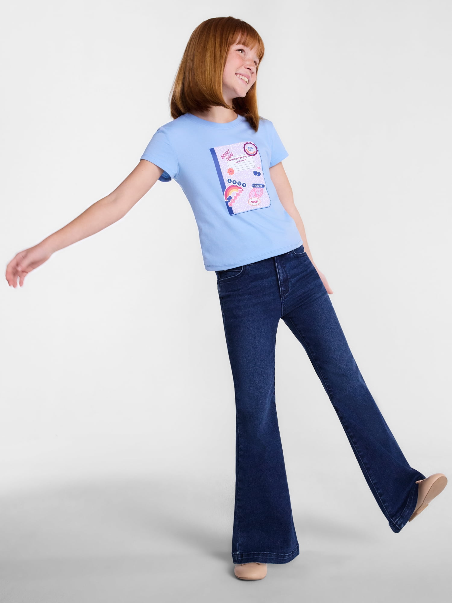 Wonder Nation Girls Flare Jean, Sizes 5-18