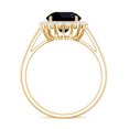 thumbnail image 2 of Rosec Jewels Black Onyx Engagement Ring with Halo - Natural Black Onyx Diamond Ring (AAA Grade Certified) - with Jewelry Box, 14K Yellow Gold, US 12.50, 2 of 8