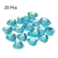 thumbnail image 3 of Uxcell 20Pcs Acrylic Flat Back Rhinestones 30mm/1.2 inch Heart Artificial Gemstone for Crafts Jewelry Making Lake Blue, 3 of 7