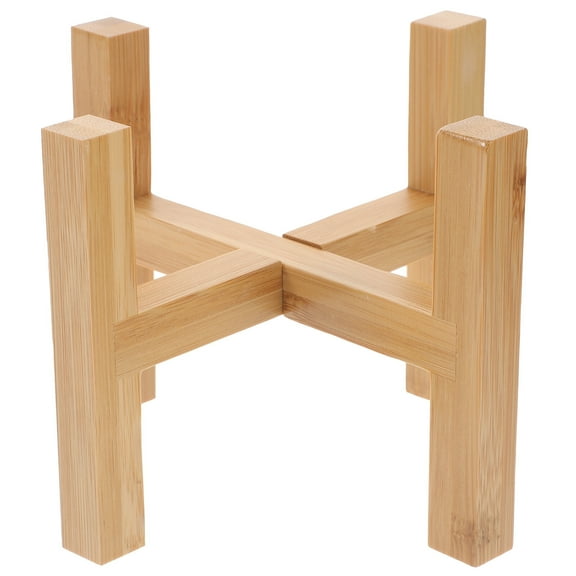 Etereauty 5.62" x 5.62" x 4.32" Brown Wood Plant Stand