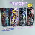 thumbnail image 2 of Máquina de prensado de vinilo de transferencia de calor, patrón 3D holográfico láser, diseño de camiseta para cortador de Cricut, fácil de cortar y malas hierbas, 25x102cm, 2 of 4